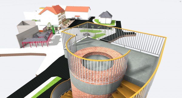 Možná podoba rozhledny na komíně